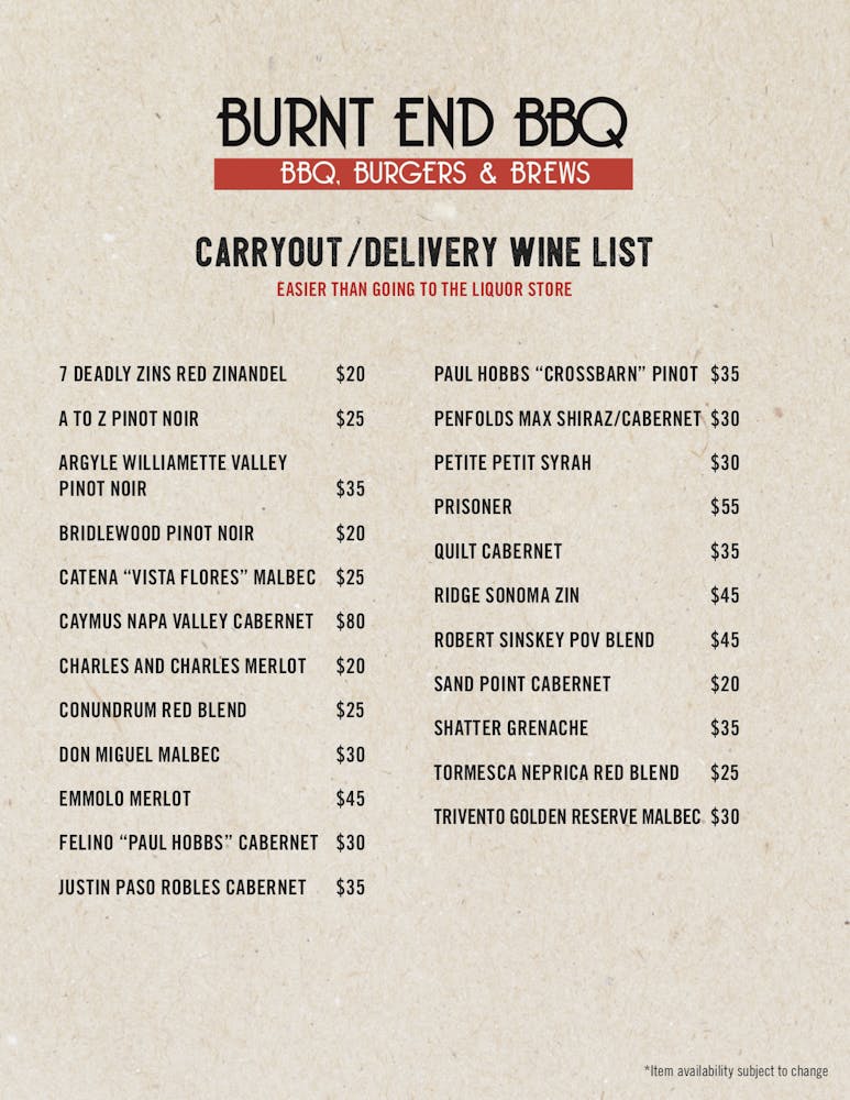 Menus Burnt End BBQ in Overland Park, Kansas