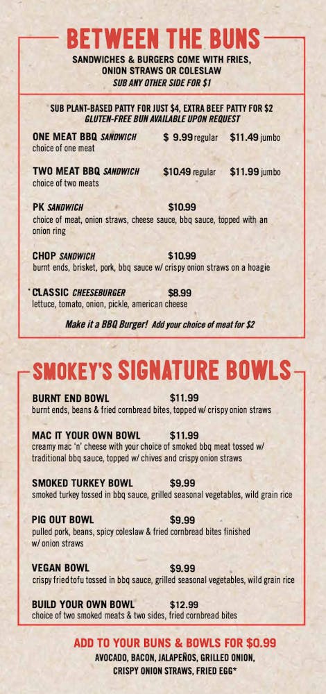 Menus Burnt End Bbq In Overland Park Kansas