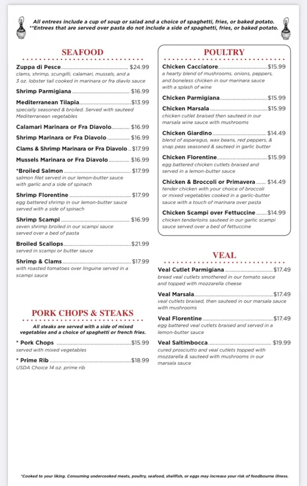 Menus | Two Guys from Italy