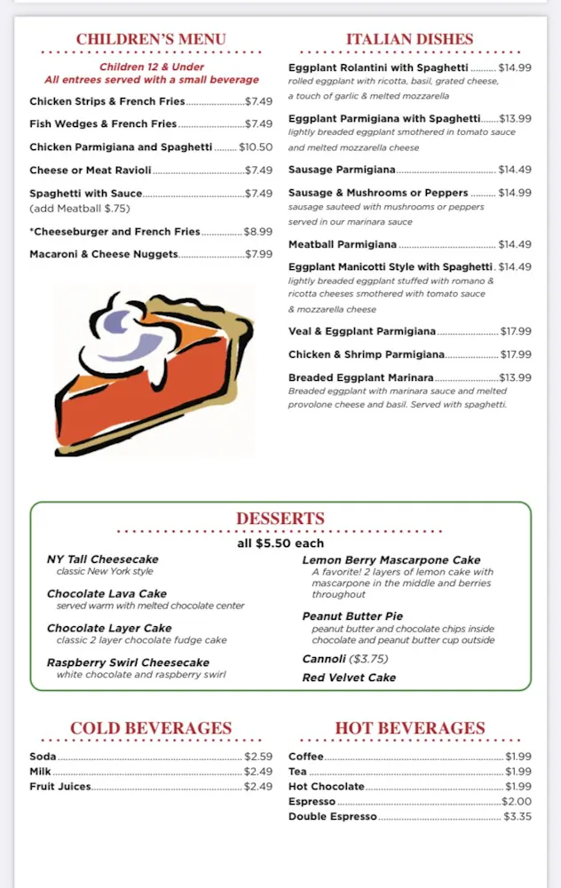Menus | Two Guys from Italy