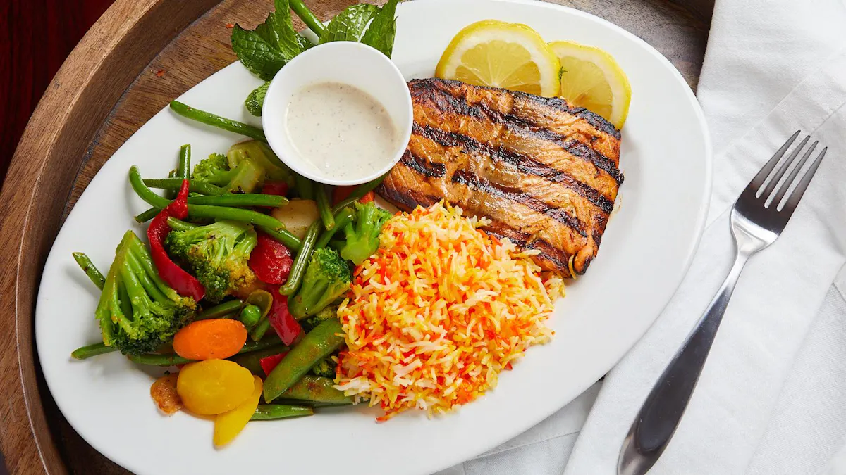 a plate of food on a table