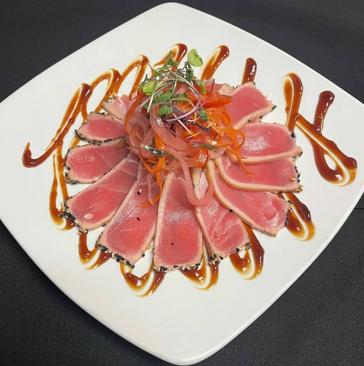 a plate of food on a table