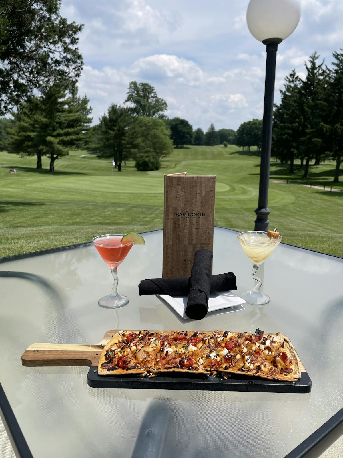 a plate of food on a picnic table