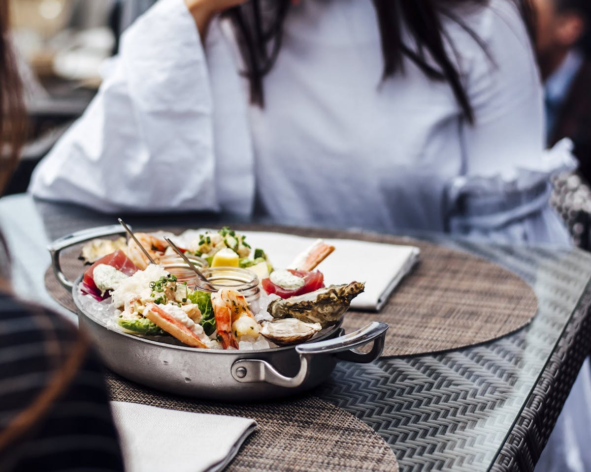 a plate of food on a table