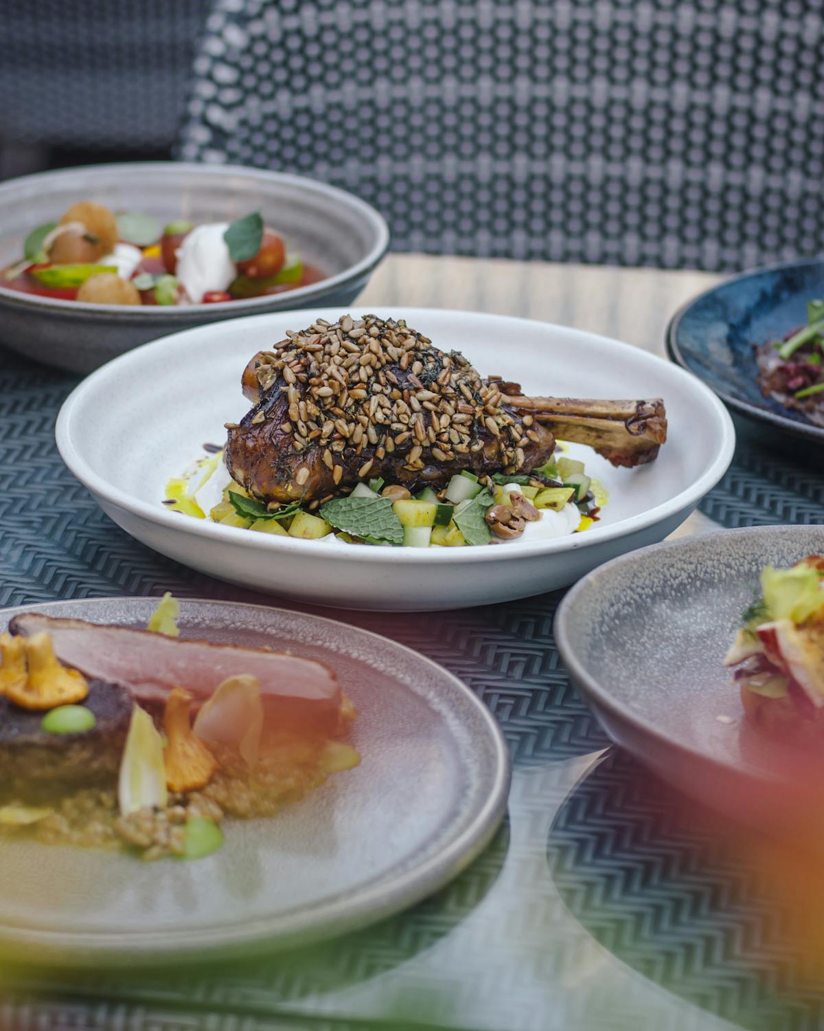 a bowl of food on a table