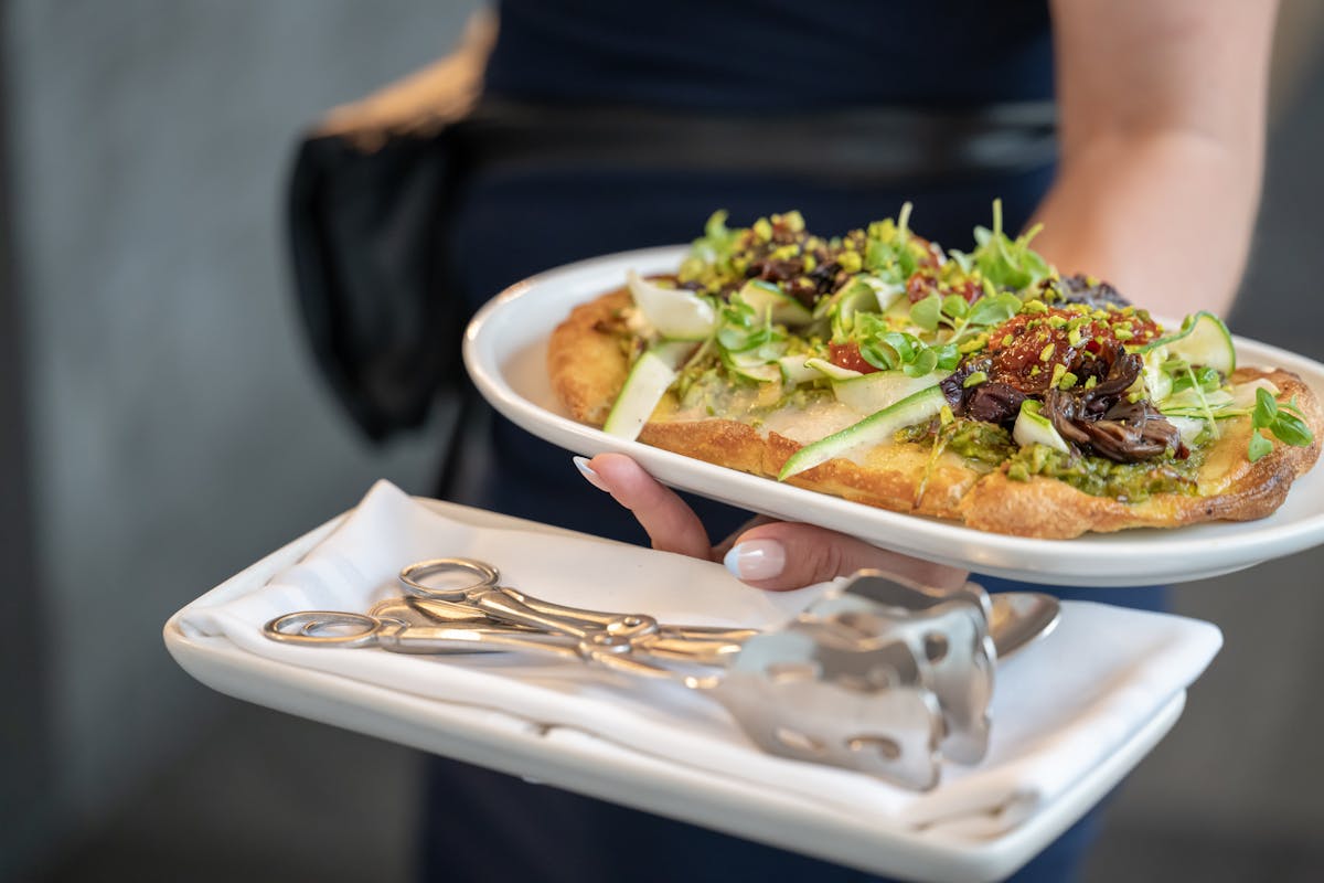 a close up of food