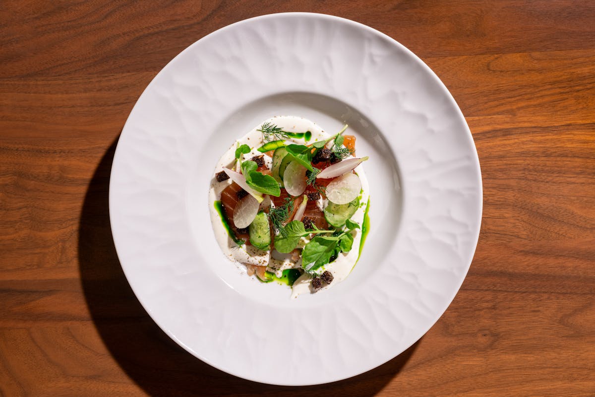 a close up of food