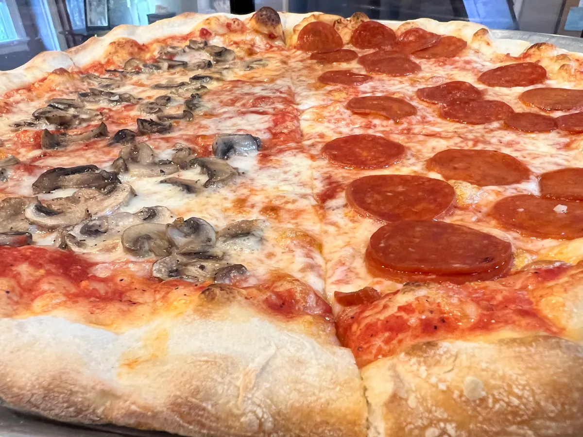 a large pepperoni pizza