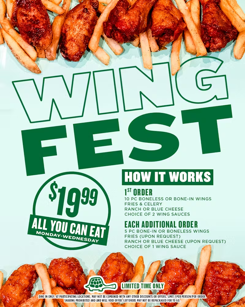 a poster of fried chicken and french fries