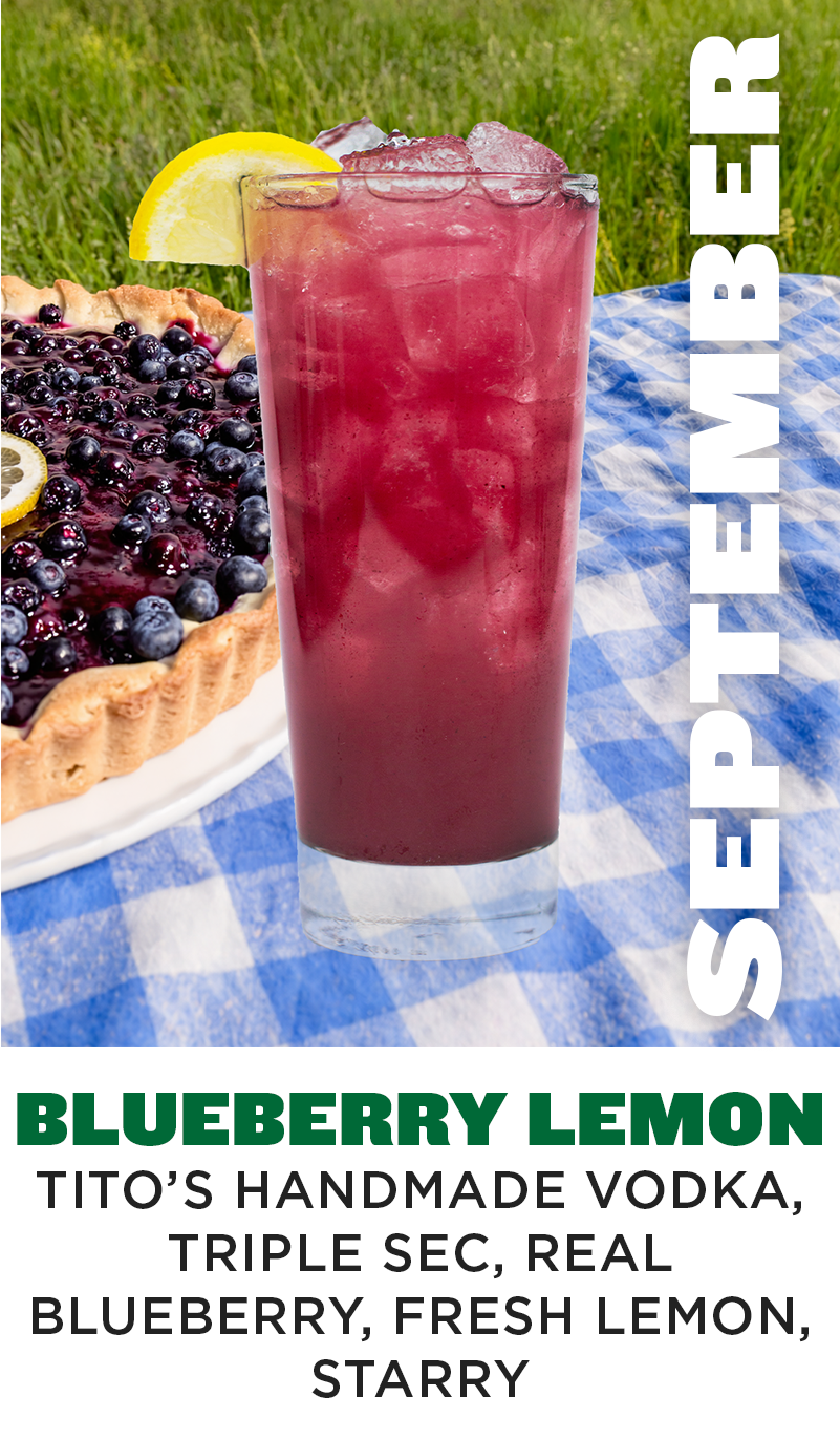 a glass of blueberry lemonade