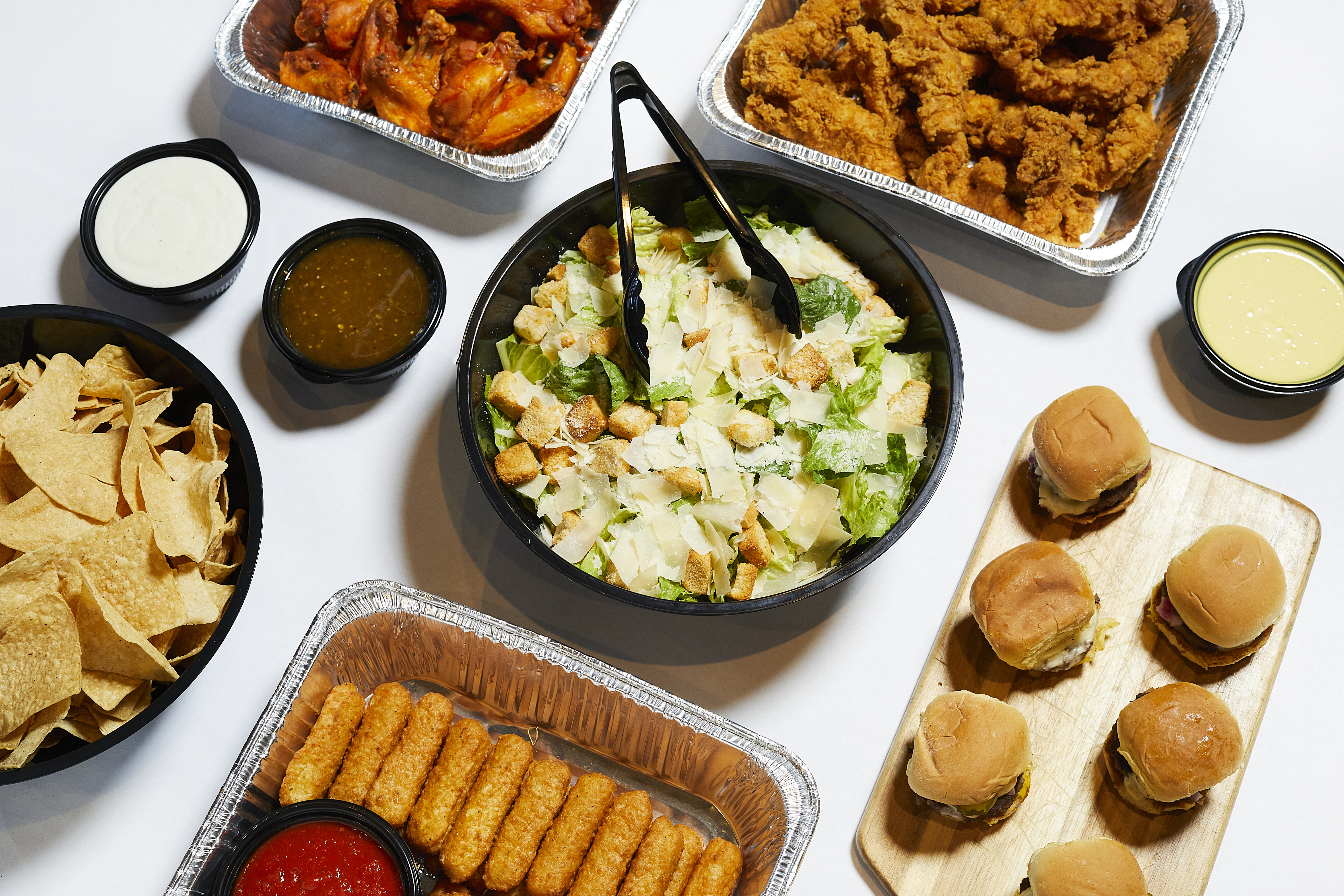 a bunch of food sitting on a table