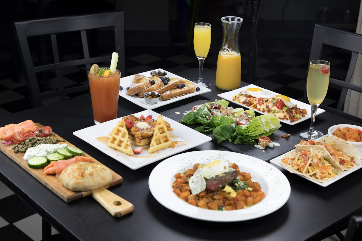 a plate of food on a table