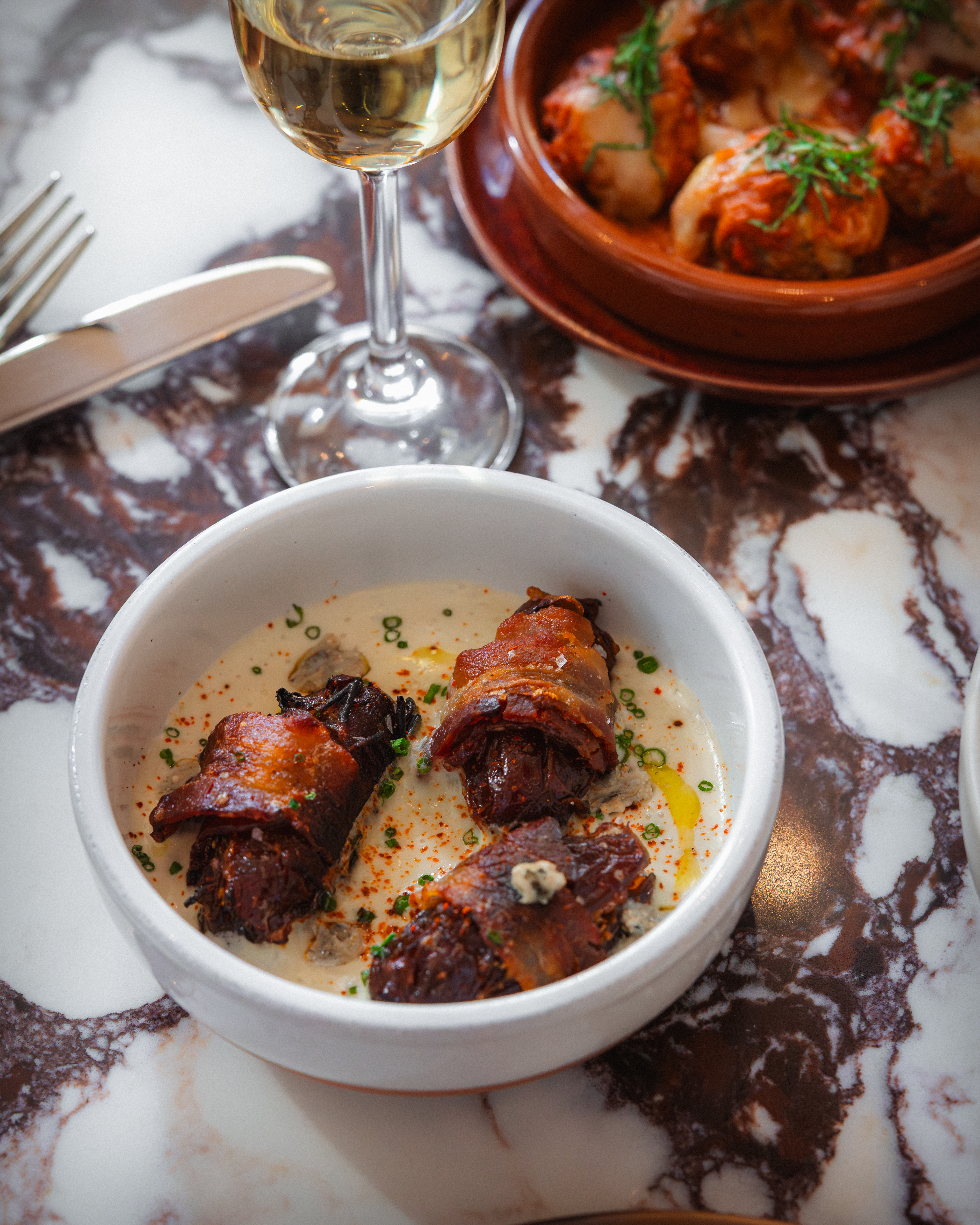 a plate of food on a table