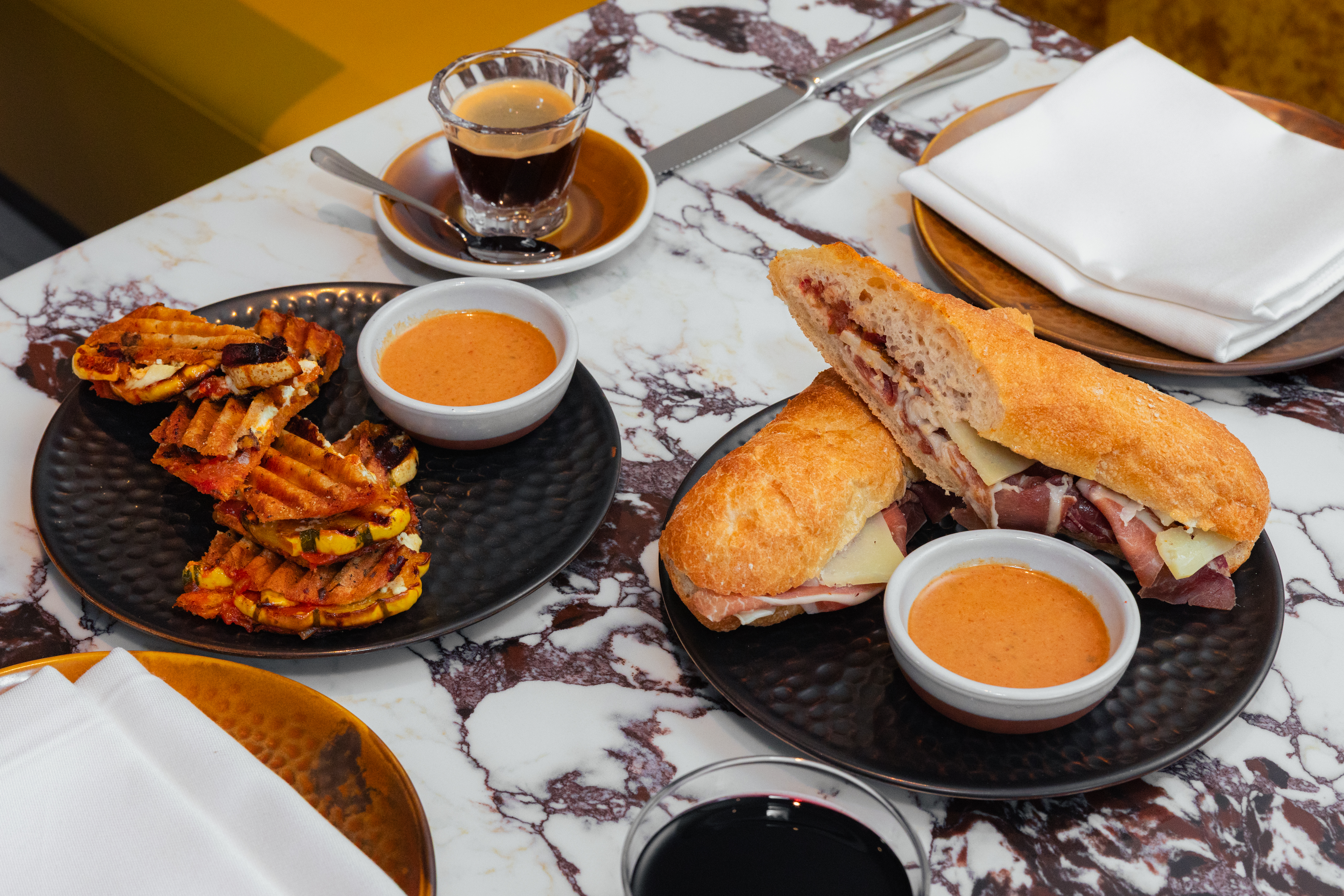 a plate of food on a table