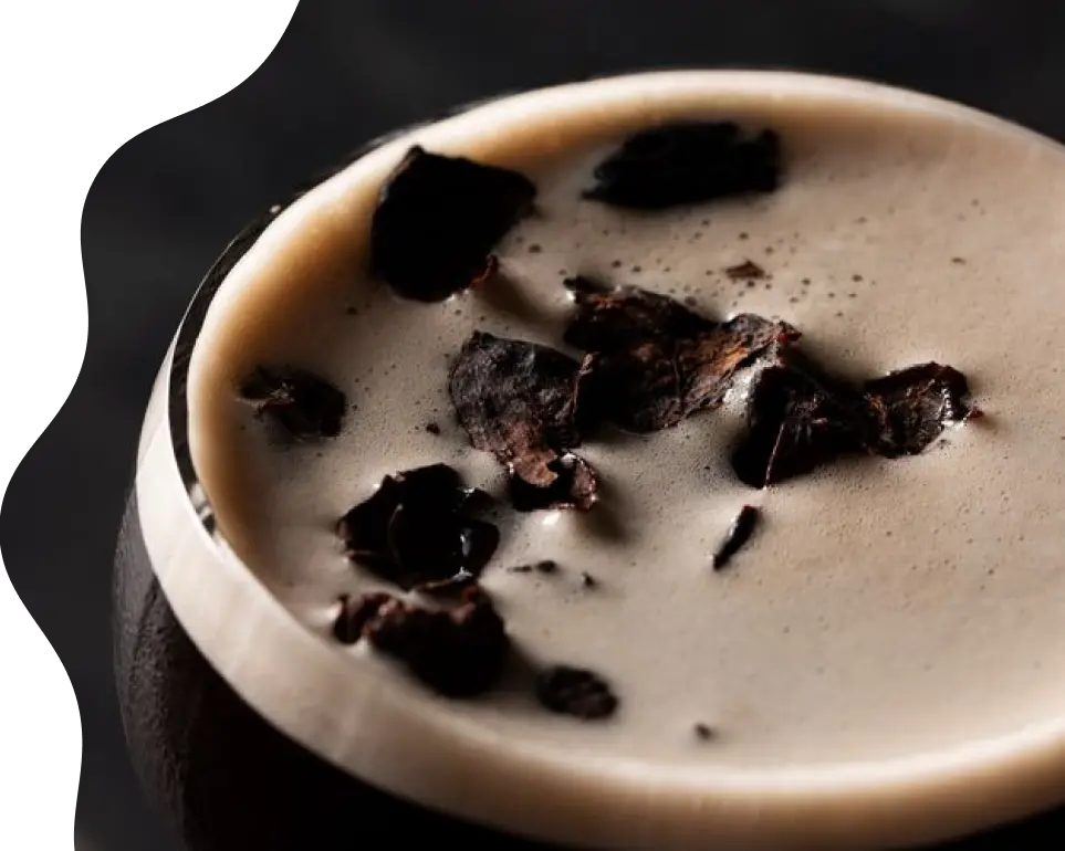 Closeup image of a black cofee