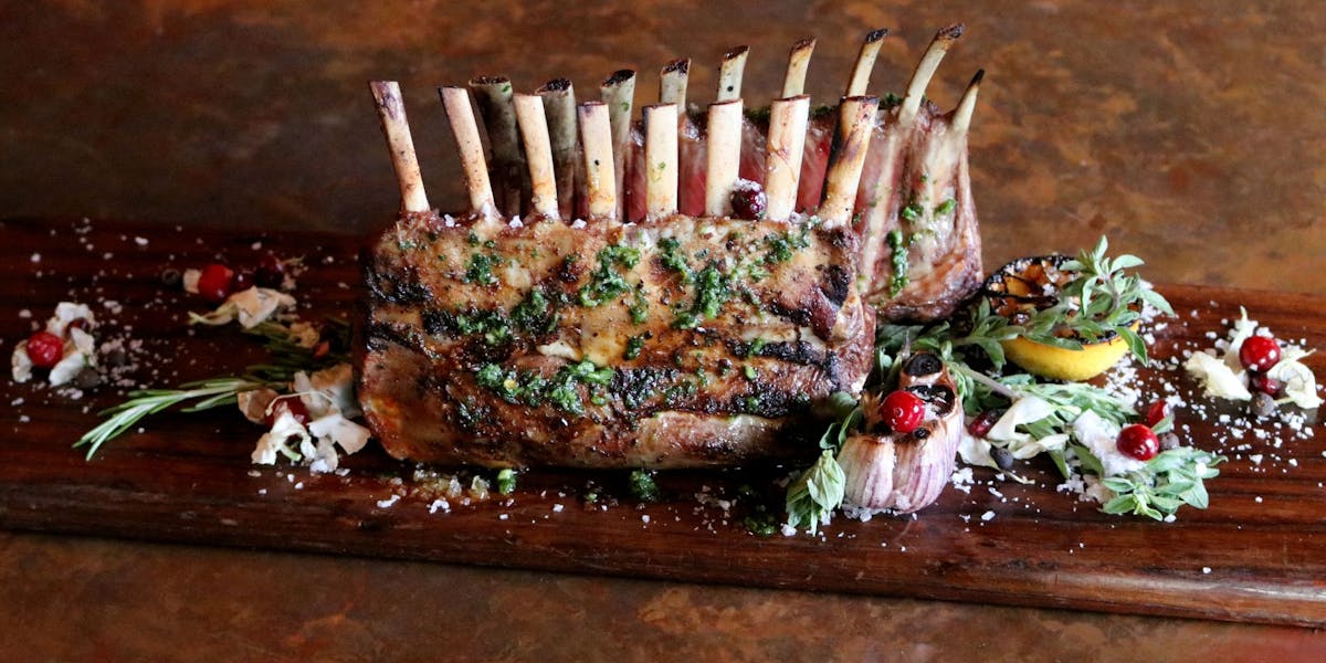 Grilled Domestic Racks of Lamb | Backstreet Cafe