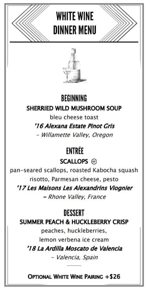 Houston Restaurant Weeks Menus 2020 | Backstreet Cafe