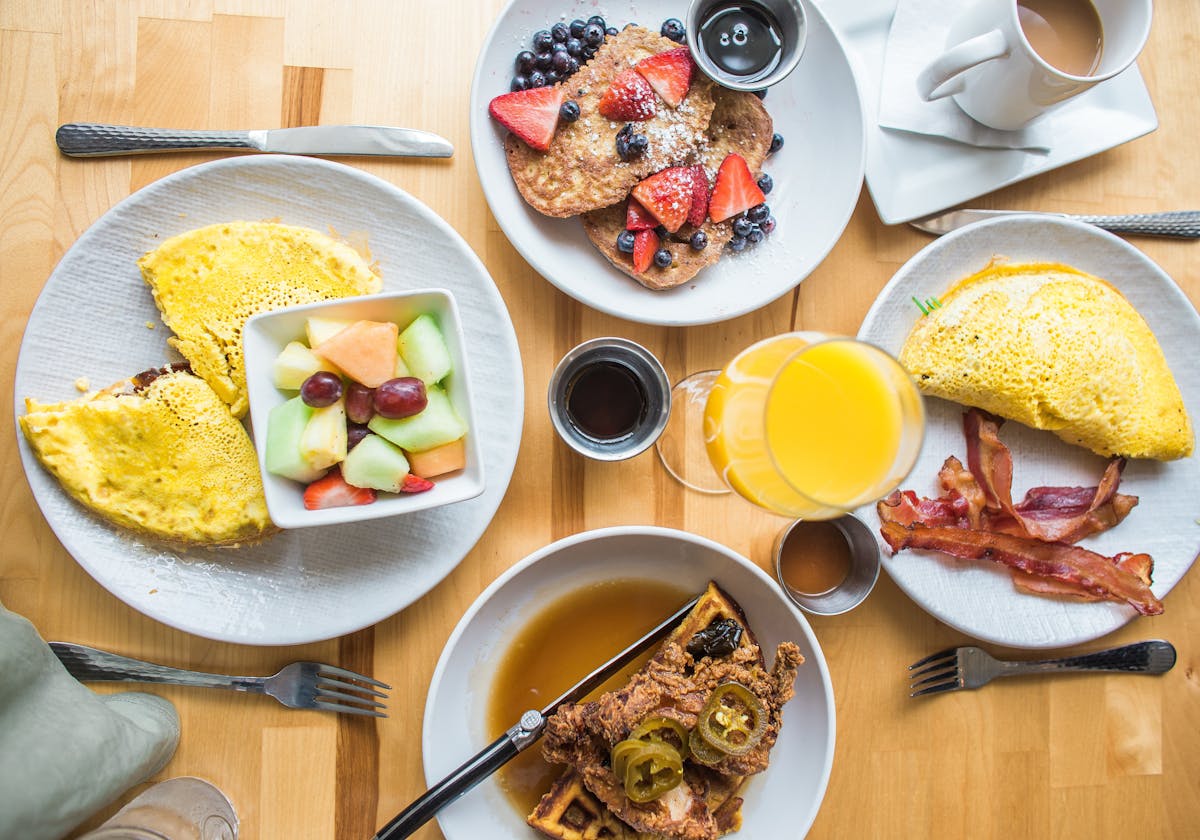 a plate of food on a table