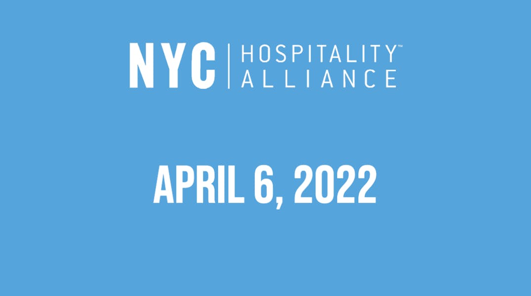 Update on RRF Replenishment and More The New York City Hospitality