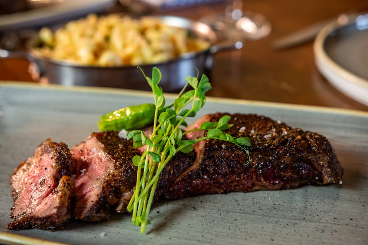 a steak on a plate