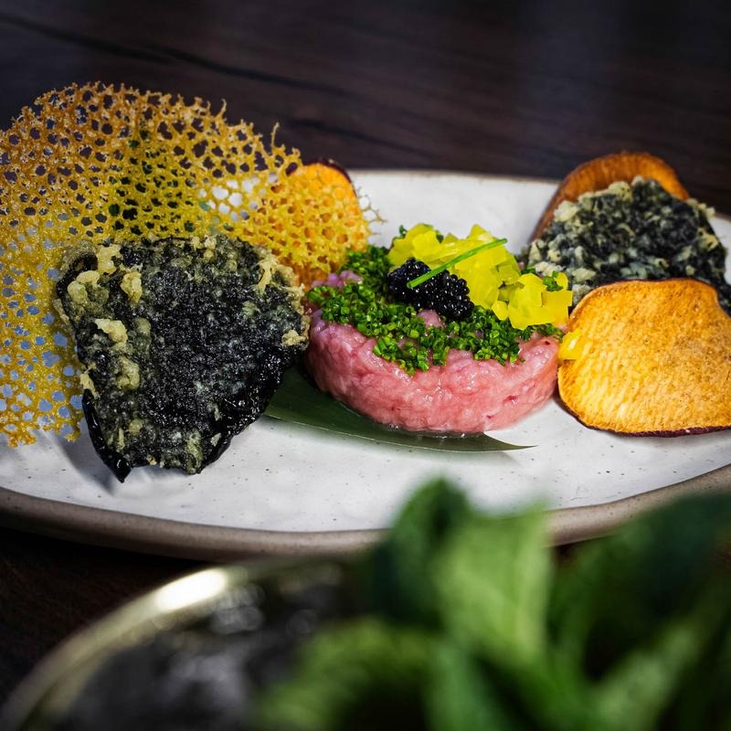 a plate of food with broccoli