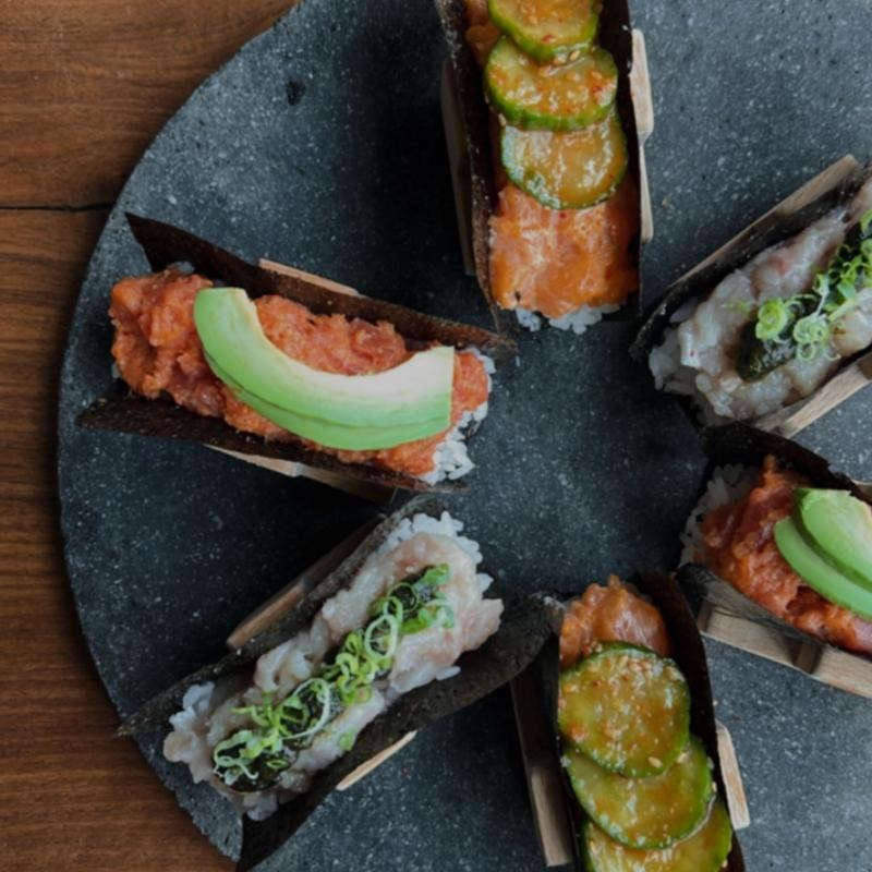a plate of food on a table