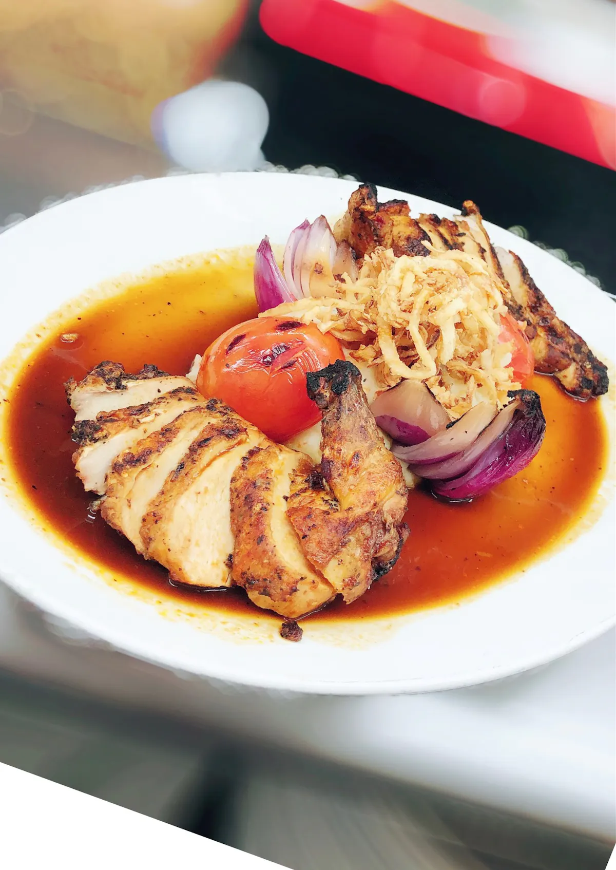 a bowl of food on a plate