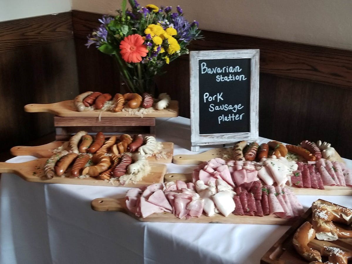 a bunch of food on a table