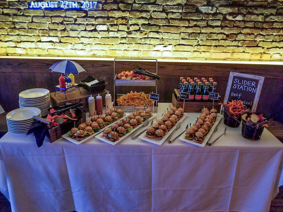 a table full of food