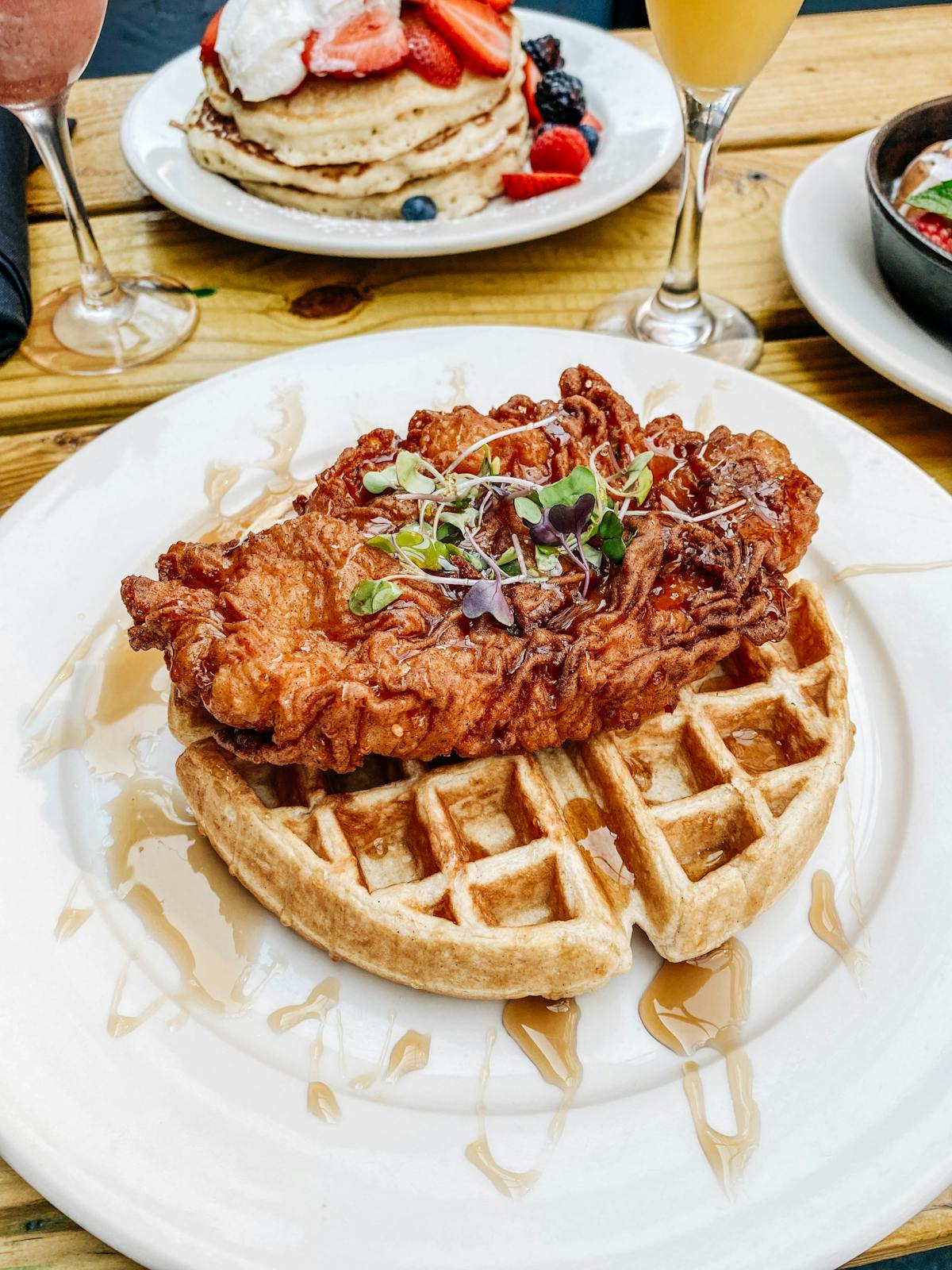 a plate of food on a table