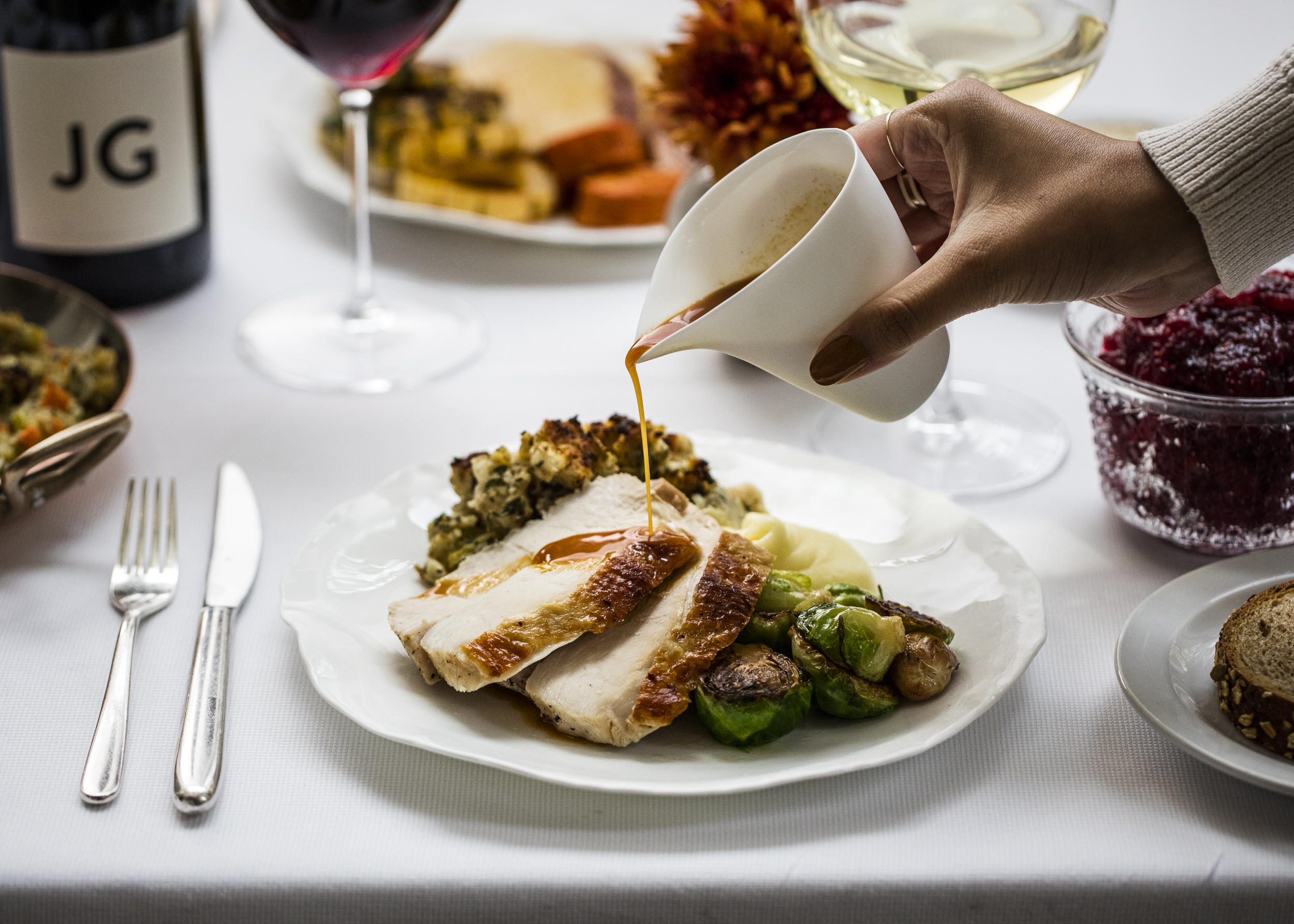 a plate of food on a table