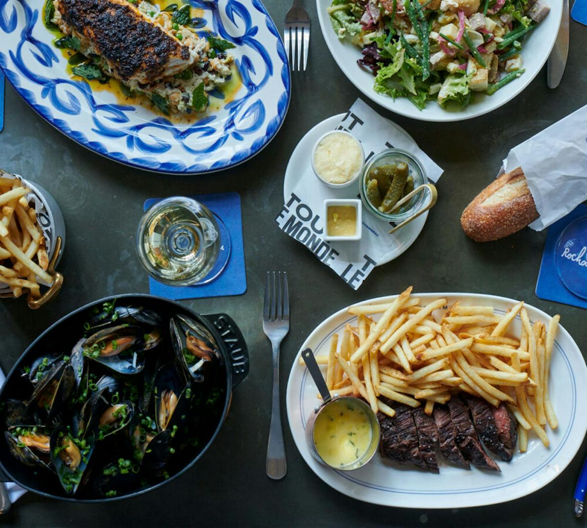 a plate of food on a table