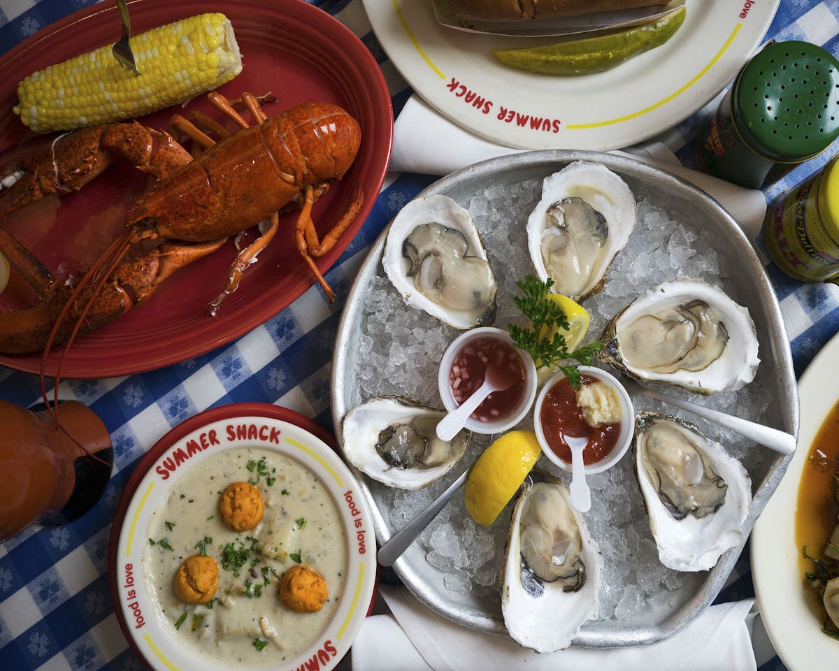 a bunch of food sitting on a table