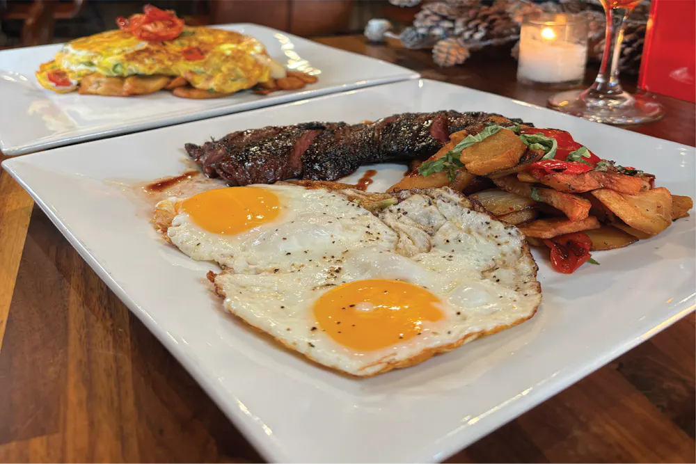 a plate of food on a table