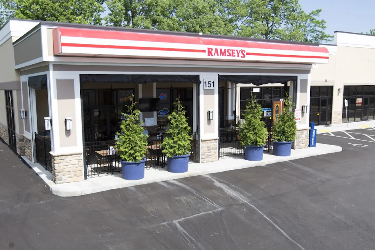 a store front at day