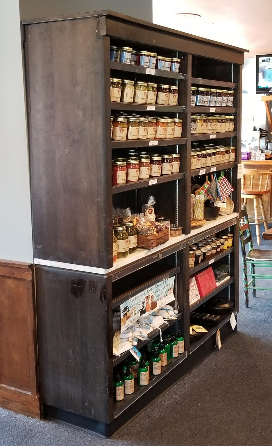 a plate of food sitting on top of a wooden table