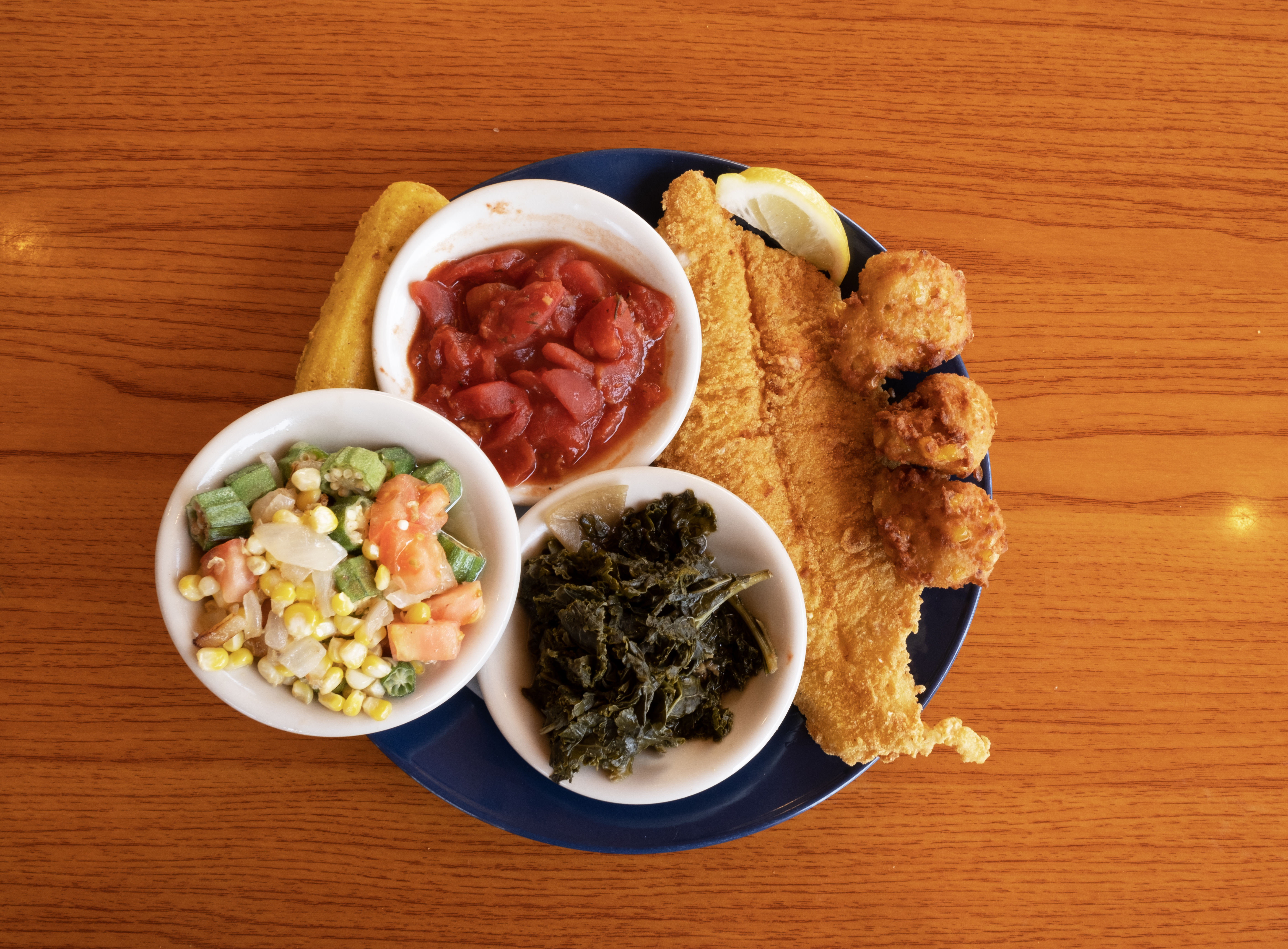 a plate of food on a table