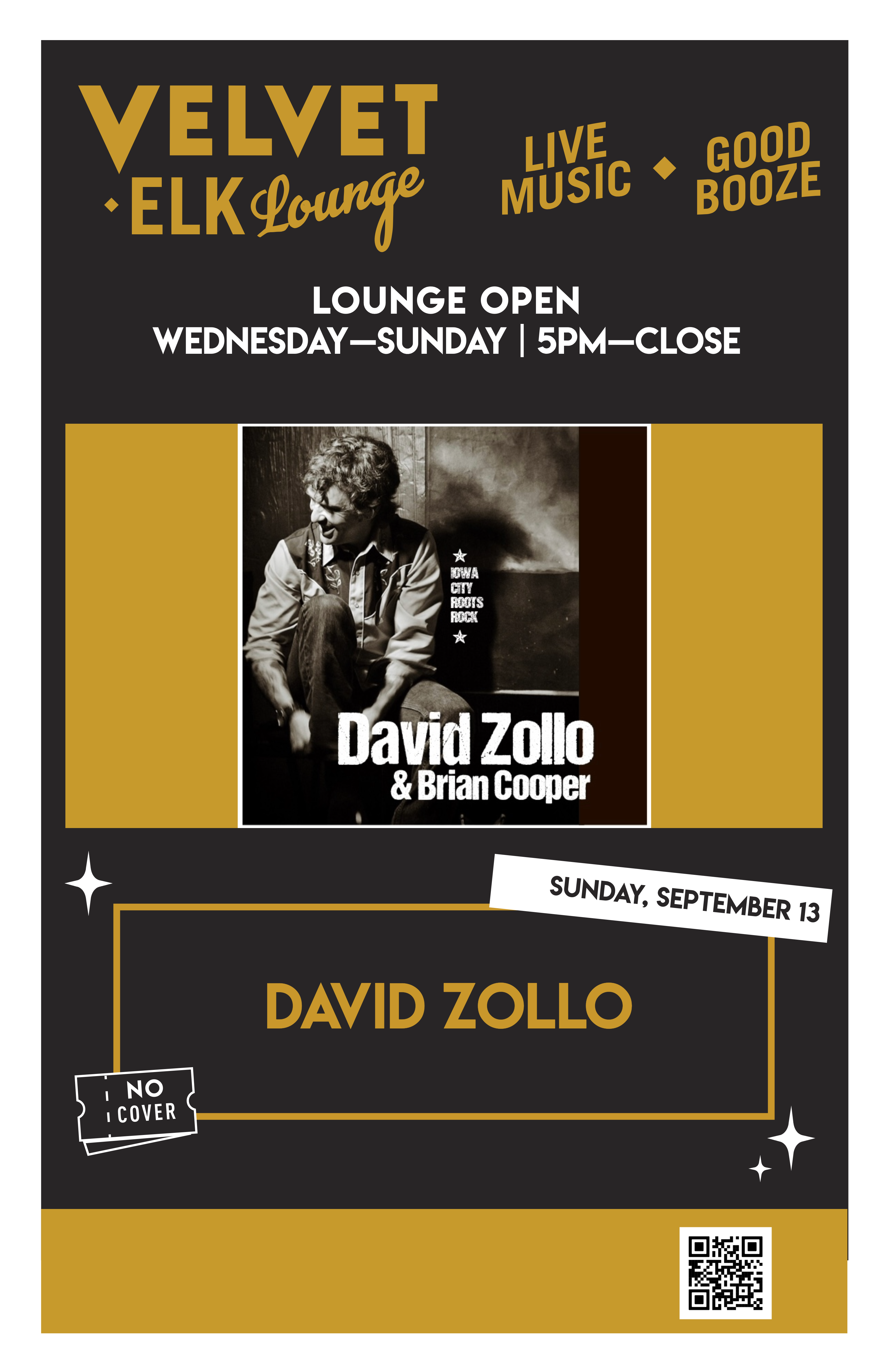 a poster for a lounge open