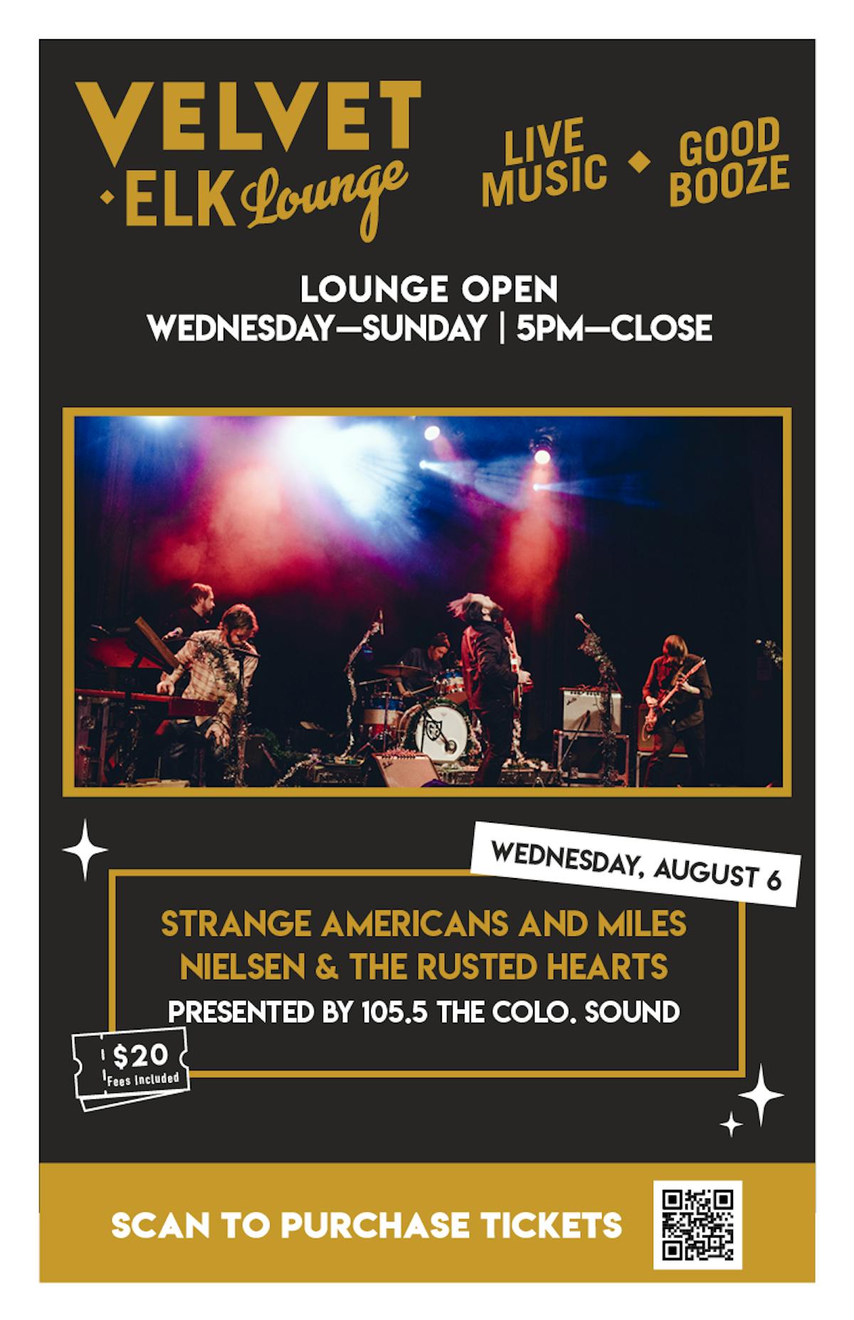 Strange Americans and Miles Nielsen & The Rusted Hearts Presented by 105.5 The Colorado Sound