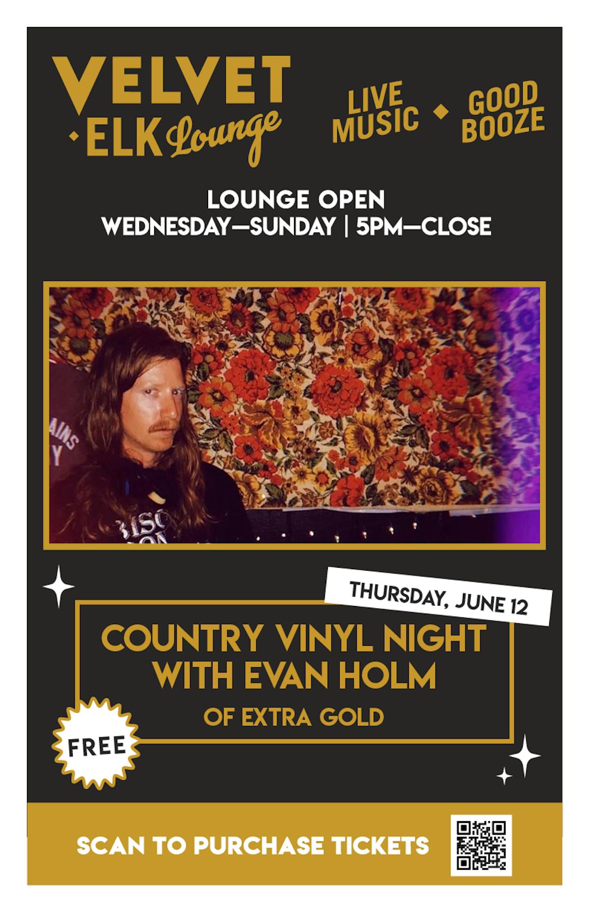 Country Vinyl Night with Evan Holm of Extra Gold