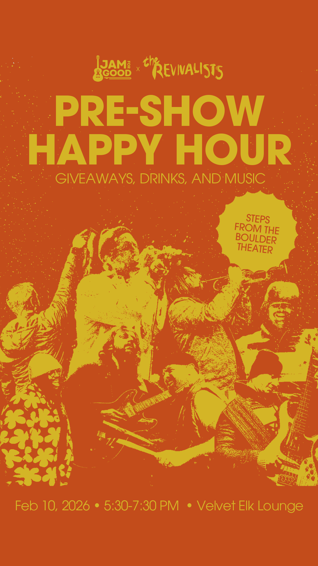 The revivalists pre-show happy hour