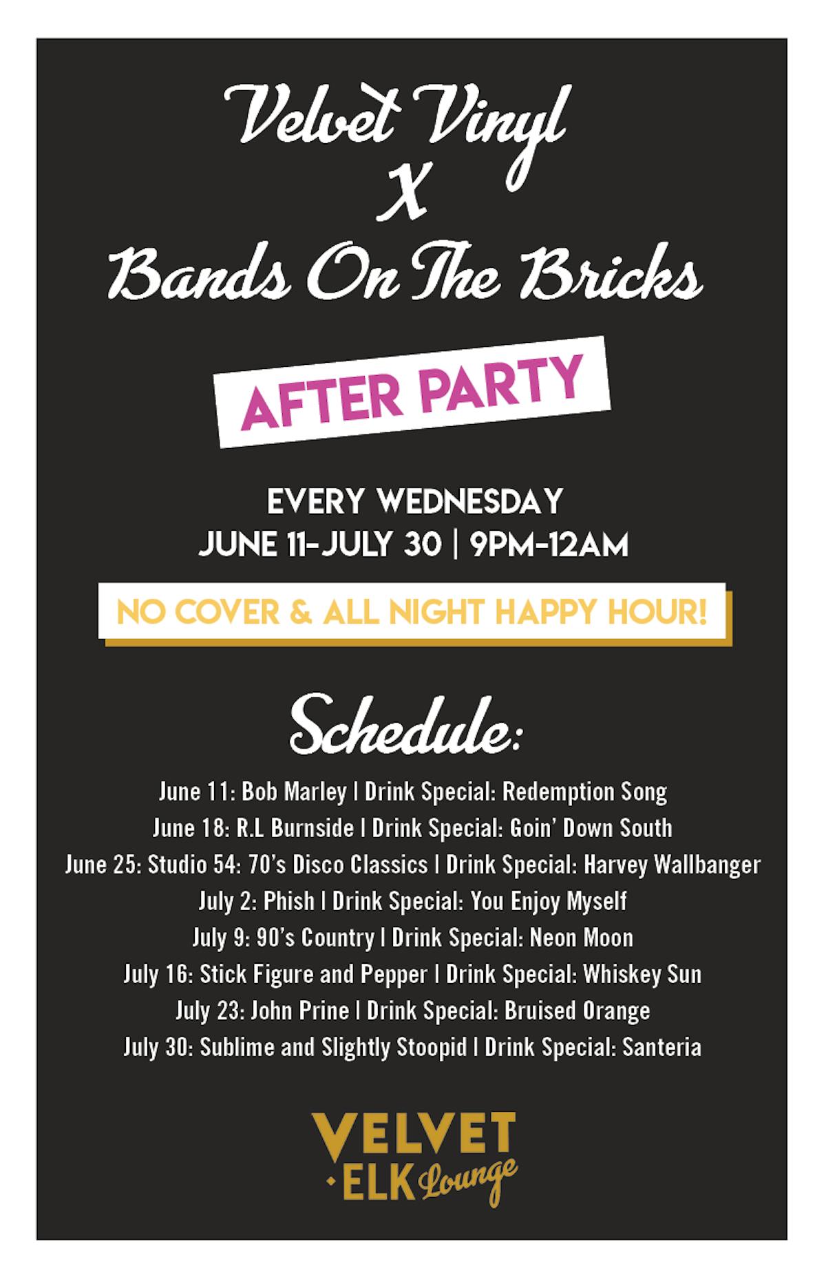 Velvet Vinyls X Bands on The Bricks After Parties!