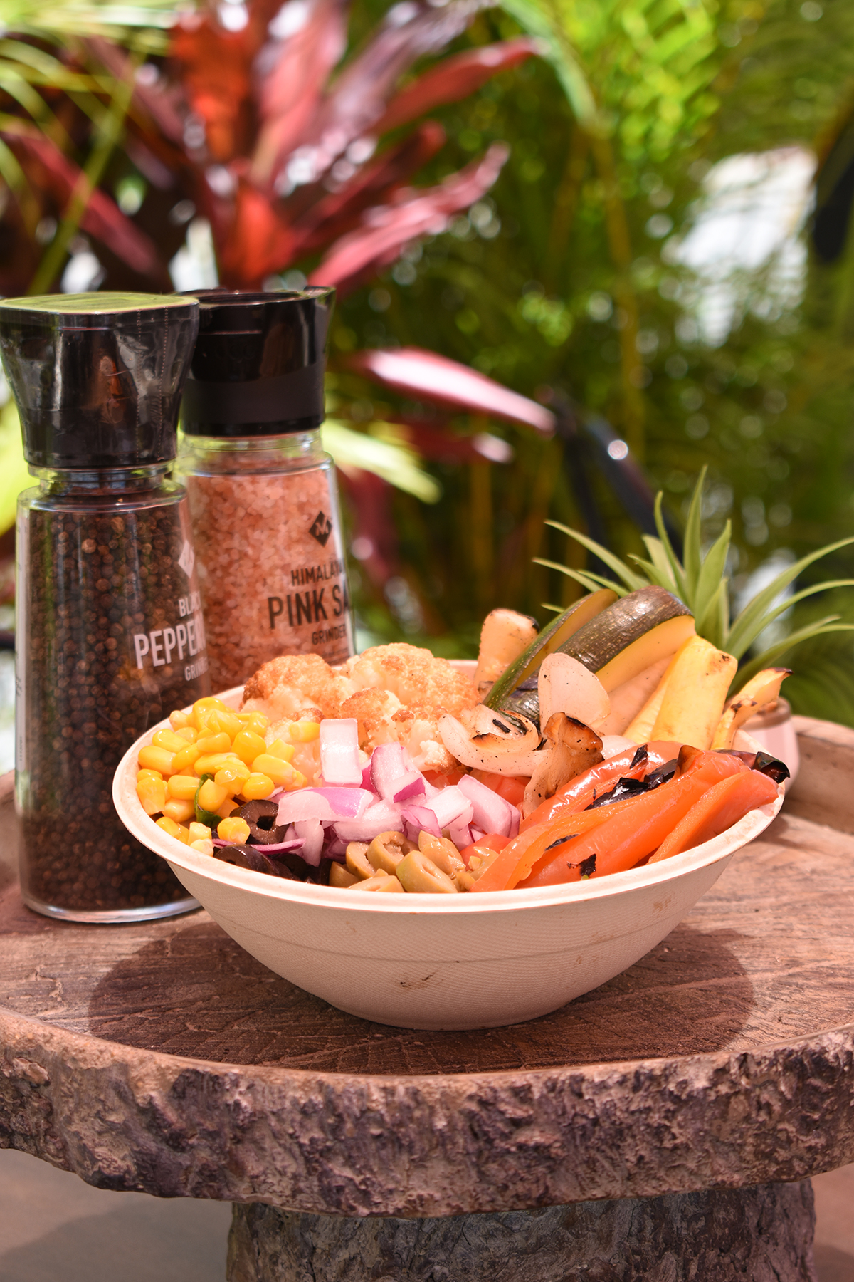 a bowl of food on a table