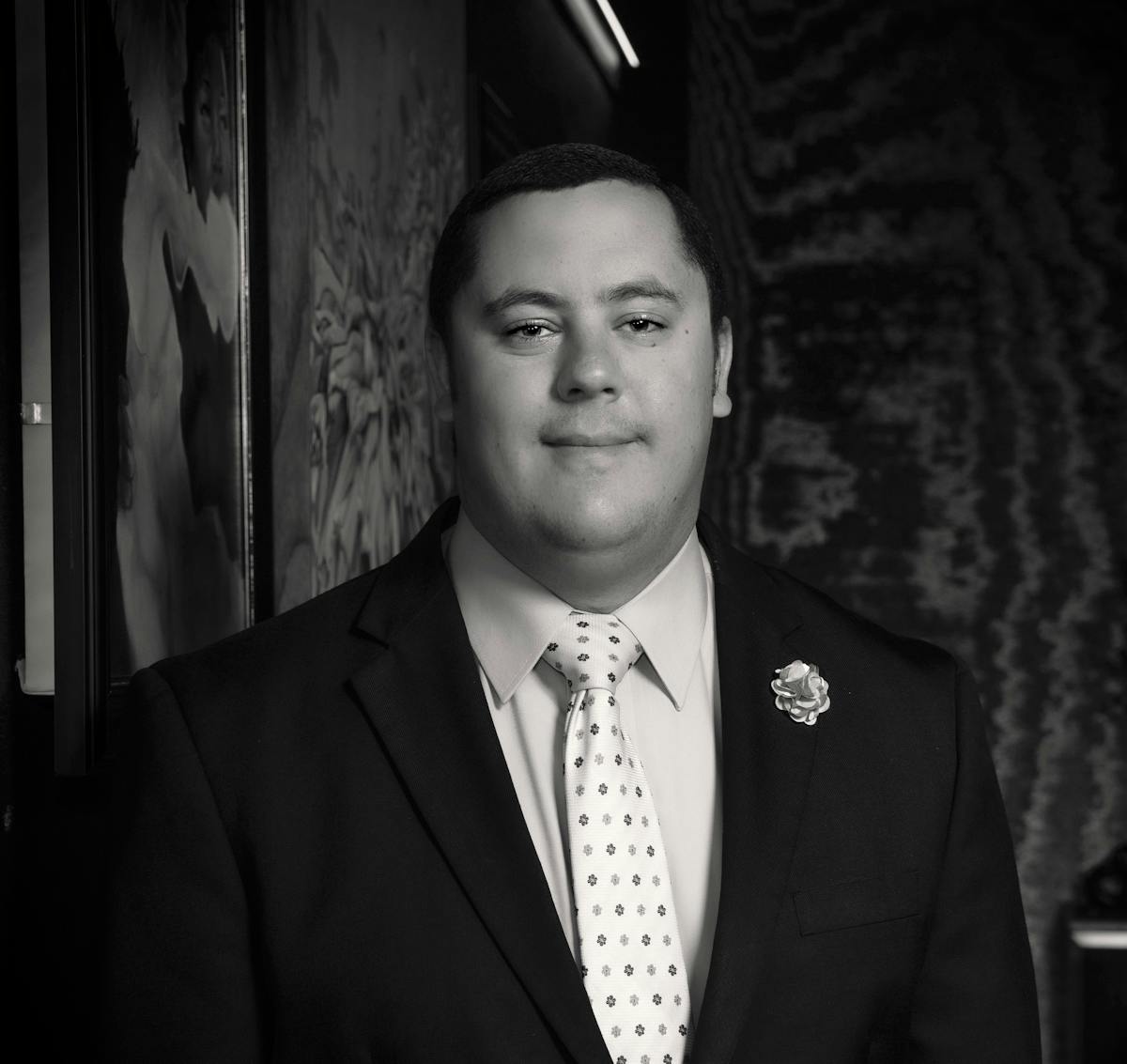 a man wearing a suit and tie
