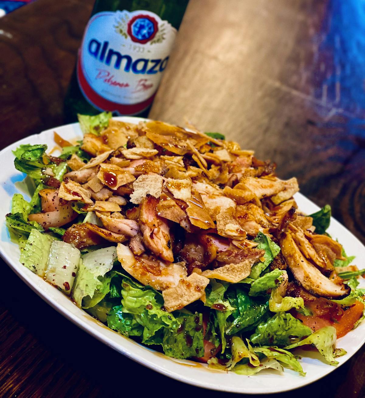 a plate of food on a table