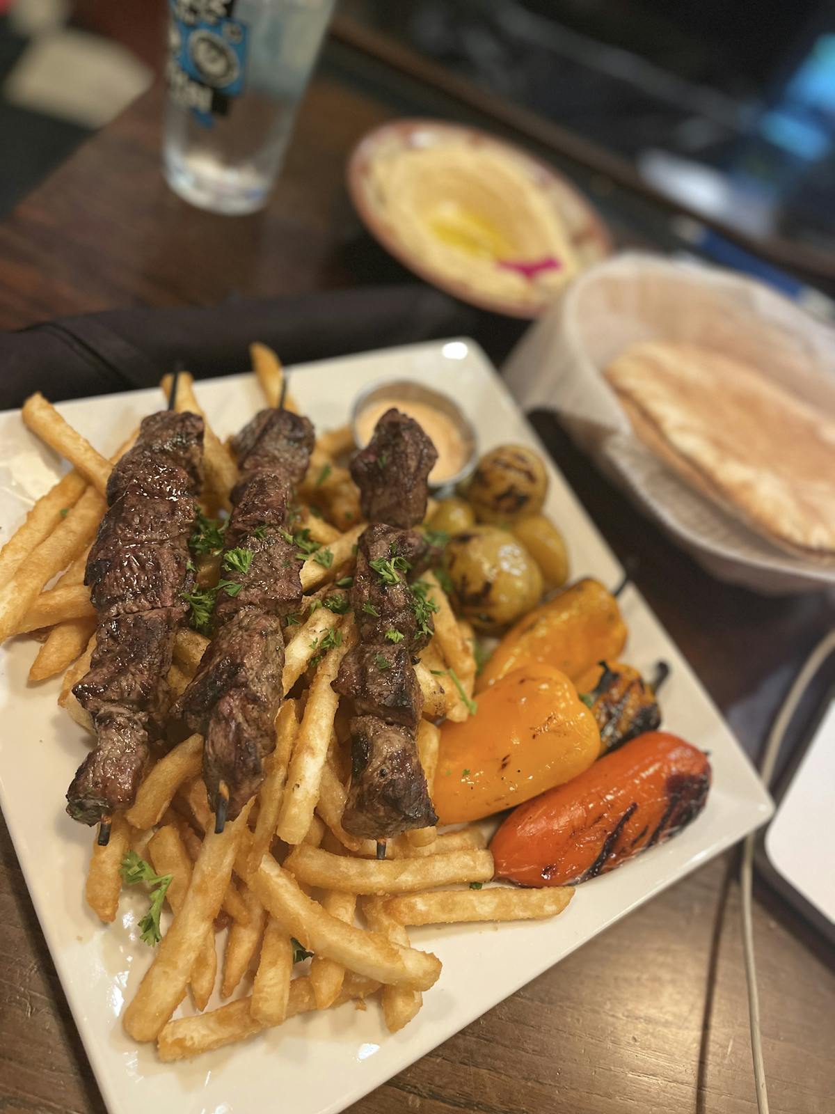 a plate of food on a table