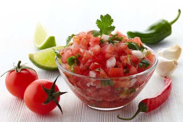 a bowl of salsa