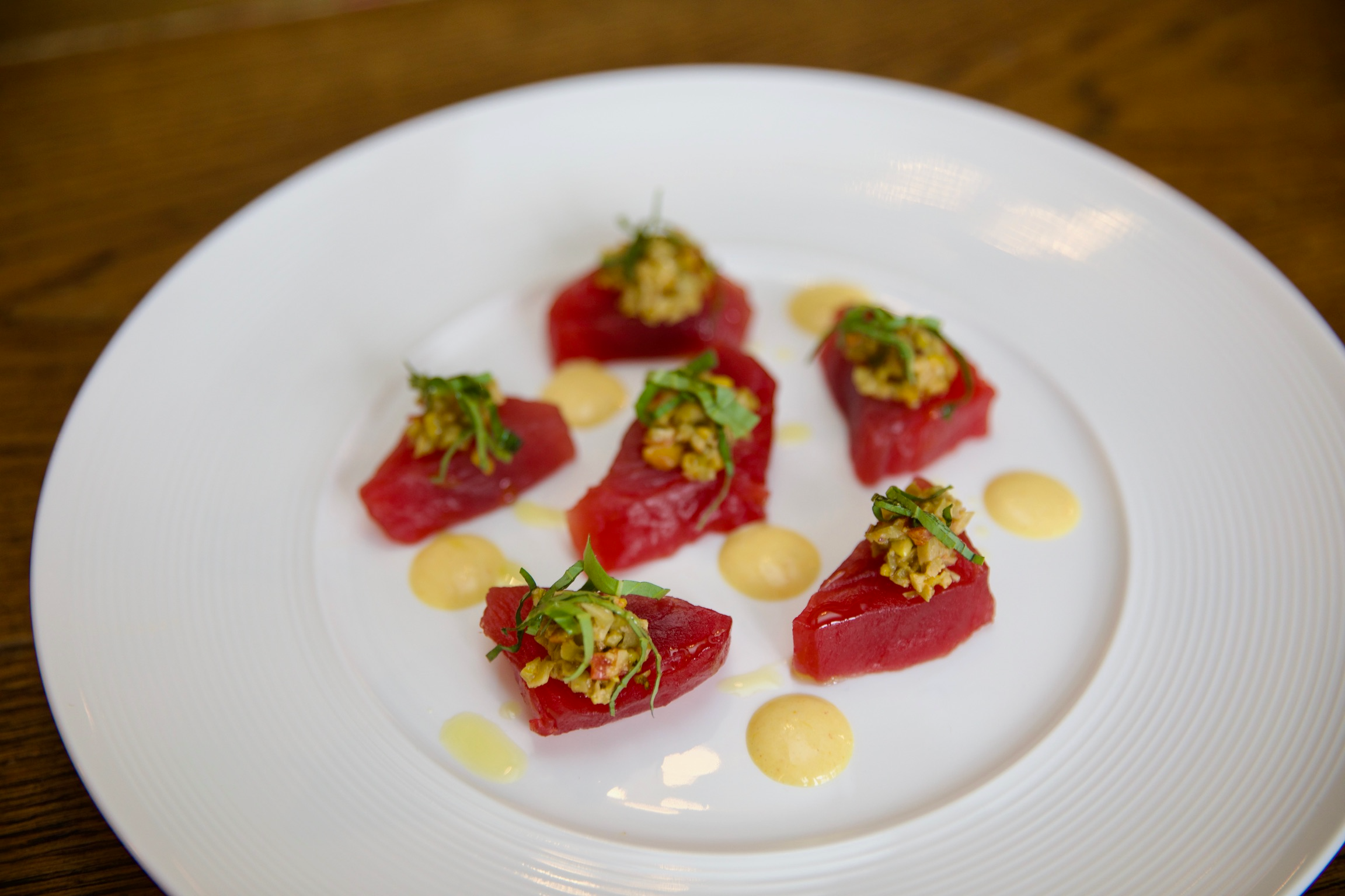 a plate of food on a table