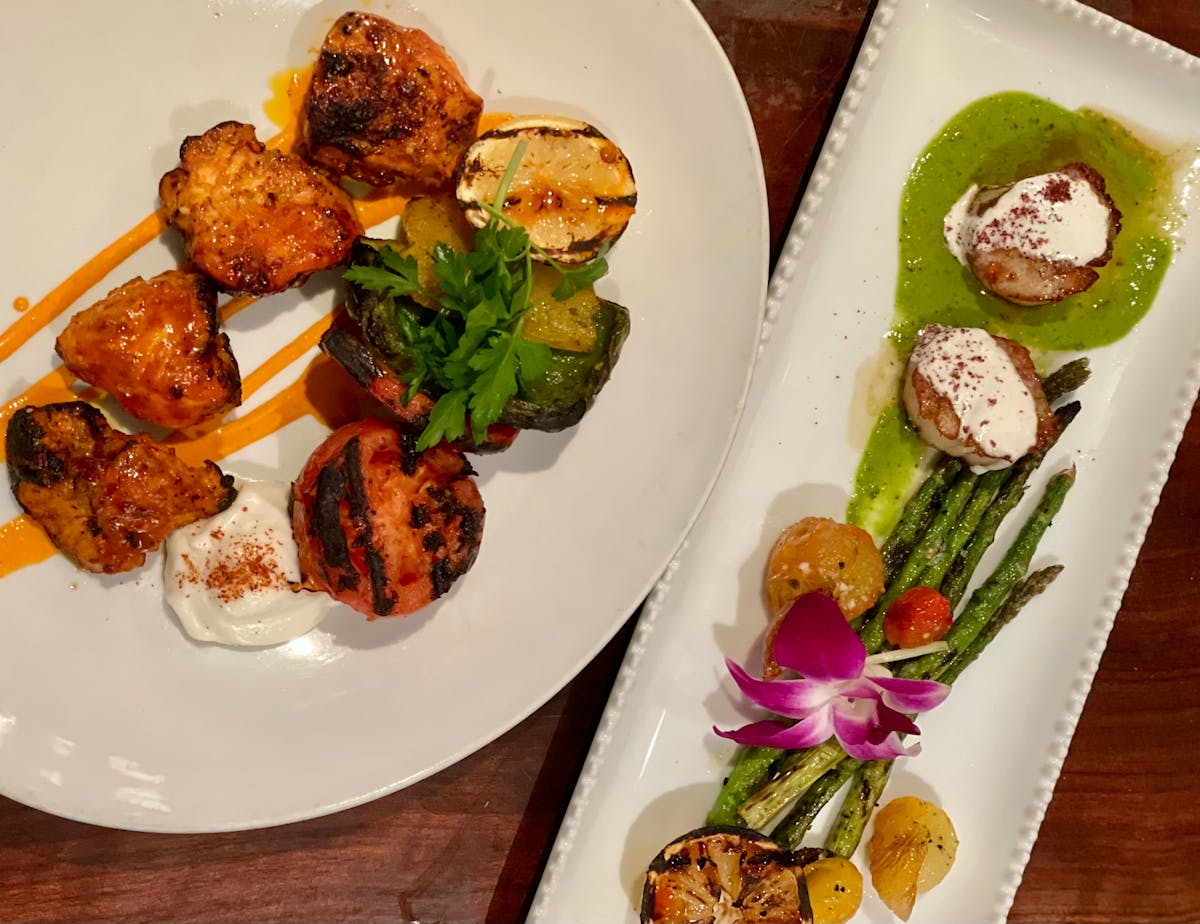 a plate of food on a table