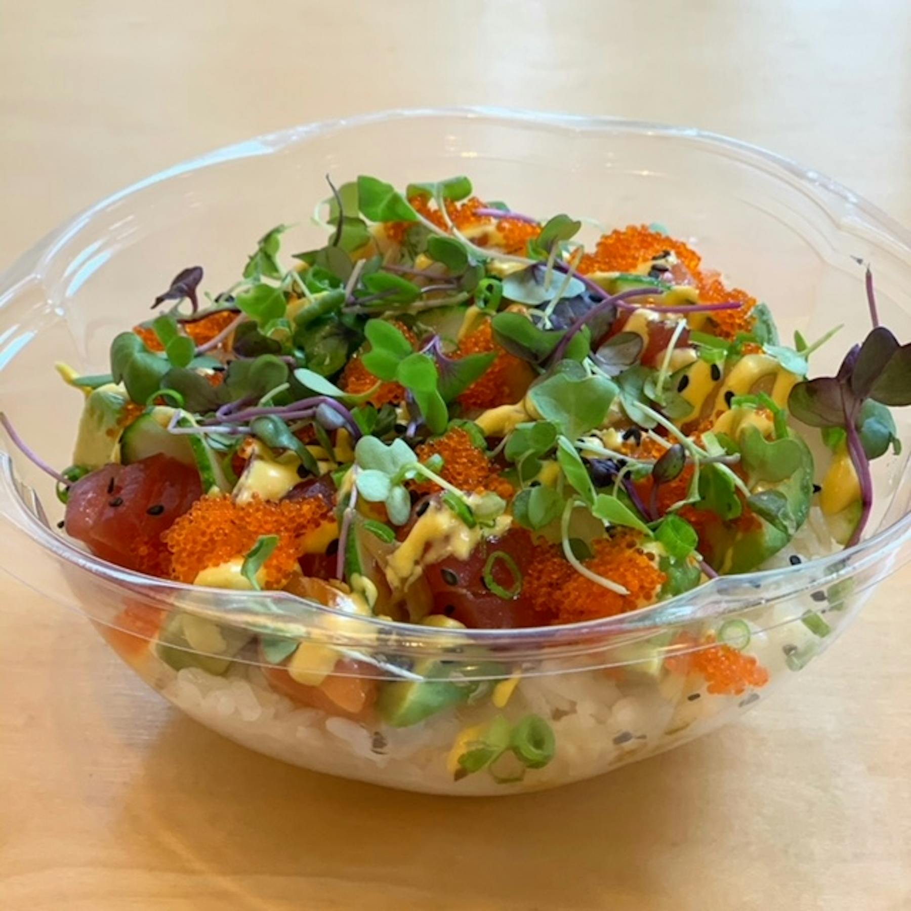 a bowl of food on a table